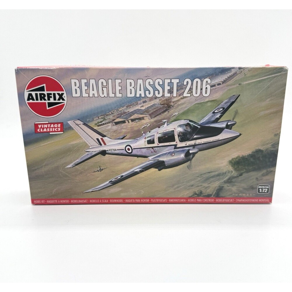 Airfix #02025V 1/72 Beagle Basset 206 Model Plane Kit New Sealed Vintage Classic